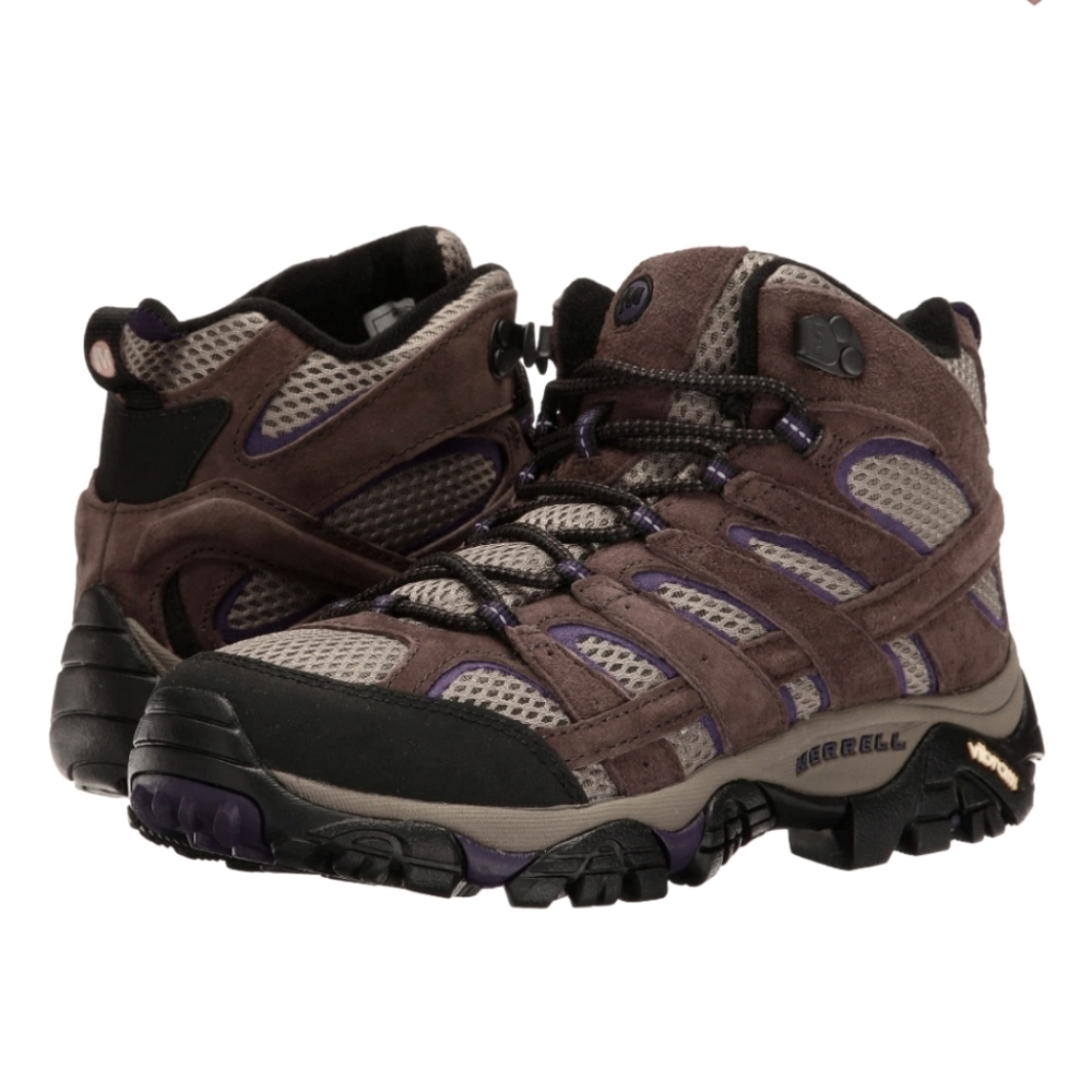 ❤️PRICE DROP!❤️ NWOT Merrell Vent 2 Mid Hiking Boots 9.5 US Brown with Purple